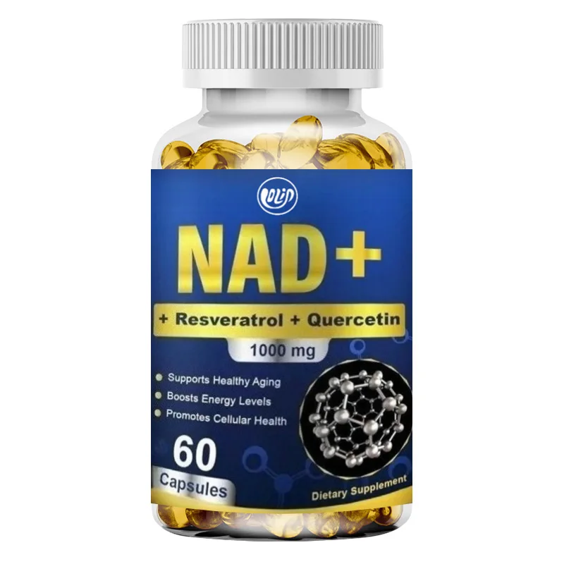 

Liposomal Nicotinamide Nucleoside NAD Capsule 1000mg Containing Resveratrol Quercetin - Anti-aging and Energy Enhancing Support