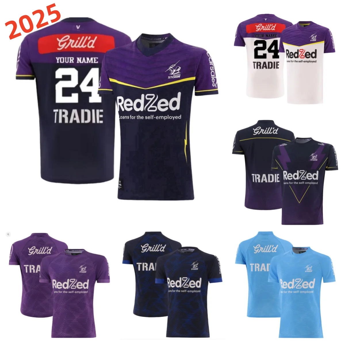 2025 Melbourne Storm Rugby Shirt T-shirt S-5XL (print custom name number)