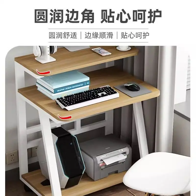 Small Apartment Computer Desk Small Home Mini Mobile Desk Bedroom Single Simple Double Deck Desktop