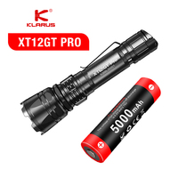 Newest KLARUS XT12GT PRO 1600 Lumens Tactical Flashlight USB charging by 21700/ 18650 Li-ion battery