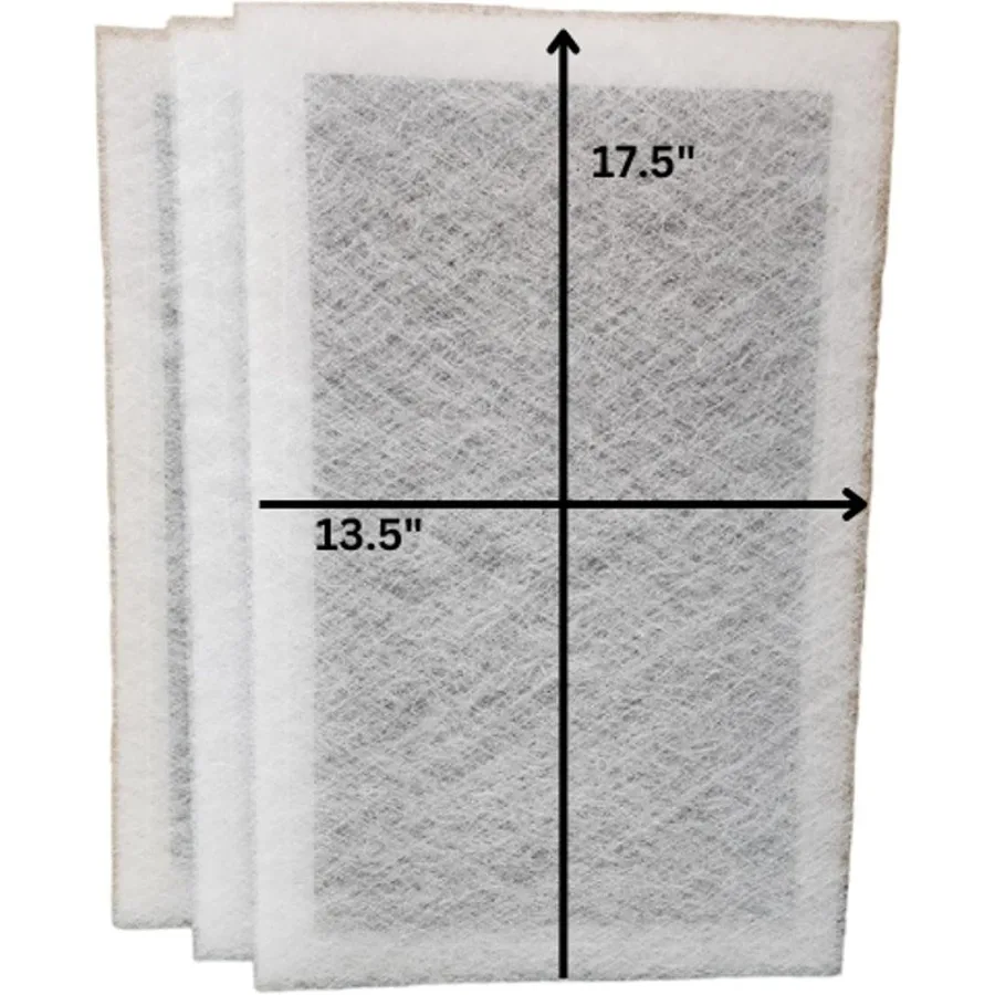3 filtros de substituição do bloco para 15x20 stratosaire filtro de ar tamanho real 13.5x17.5 almofadas de filtro de poliéster branco alta eficiência