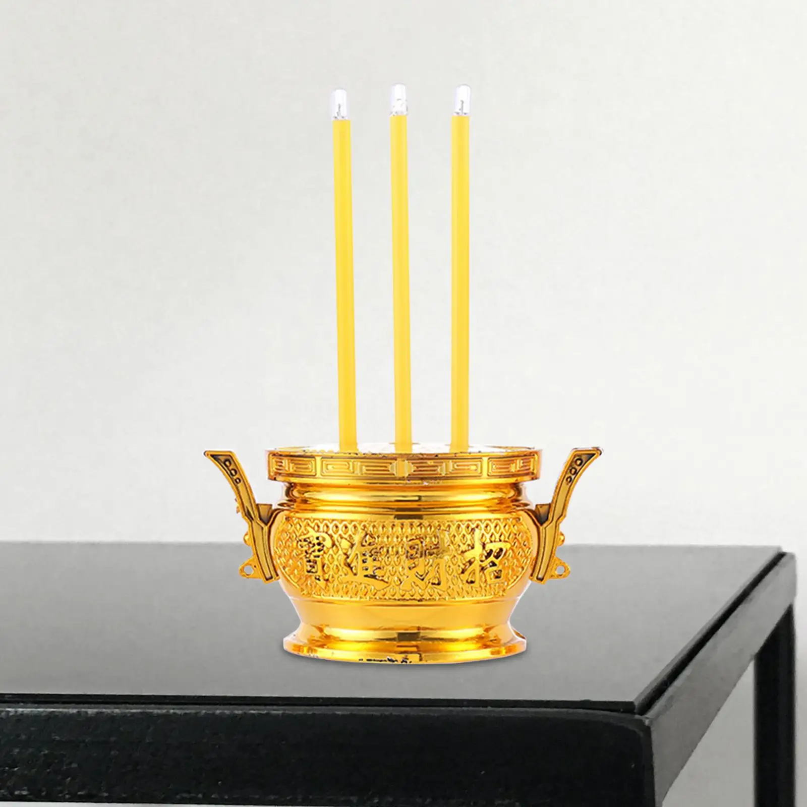 Electric Incense Stick Holder Aromatic Candle LED Censer Desktop Decoration Incense Stand for Wish Making