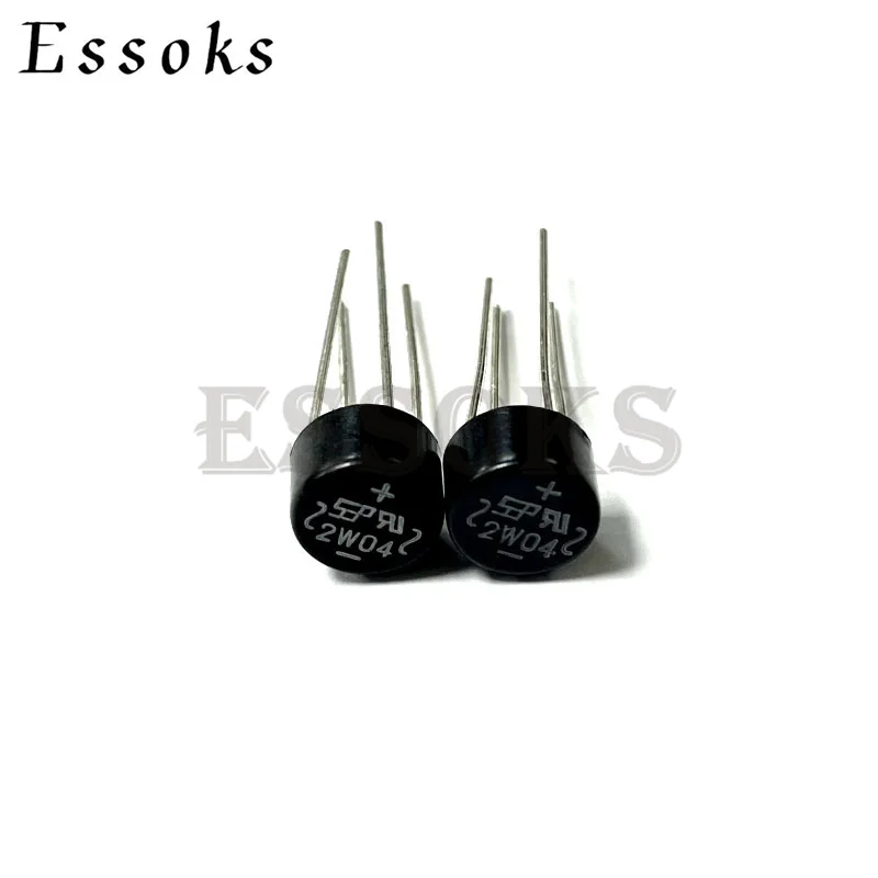 10PCS 2W10 2W01 2W04 2W06 2W08 diode bridge rectifier 2A 100V 400V 600V 800V 1000V In stock