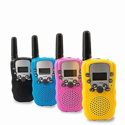 2pcs Children Walkie Talkie Toy Kids Electronic Mini Radio Interphone Long Range Handheld Transceiver Toys for Boys Girls Gift