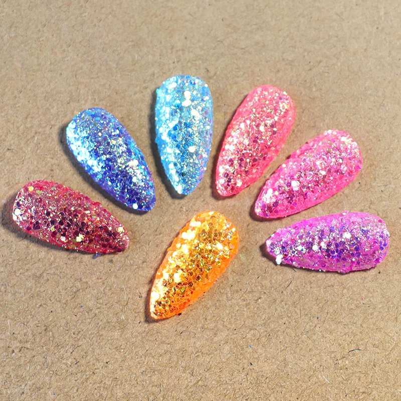 50 g/Beutel MagiBling holografische gemischte sechseckige Nagelglitter glitzernde Pailletten für handgefertigte Maniküre, Körper, Augen, Gesichtsdekorationen – Detail 6