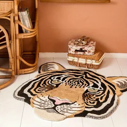 Imitation Animal Carpet Thickened Special Shape Floor Mat Leopard Print Carpet Tiger Carpet Washable Anti-slip Mat