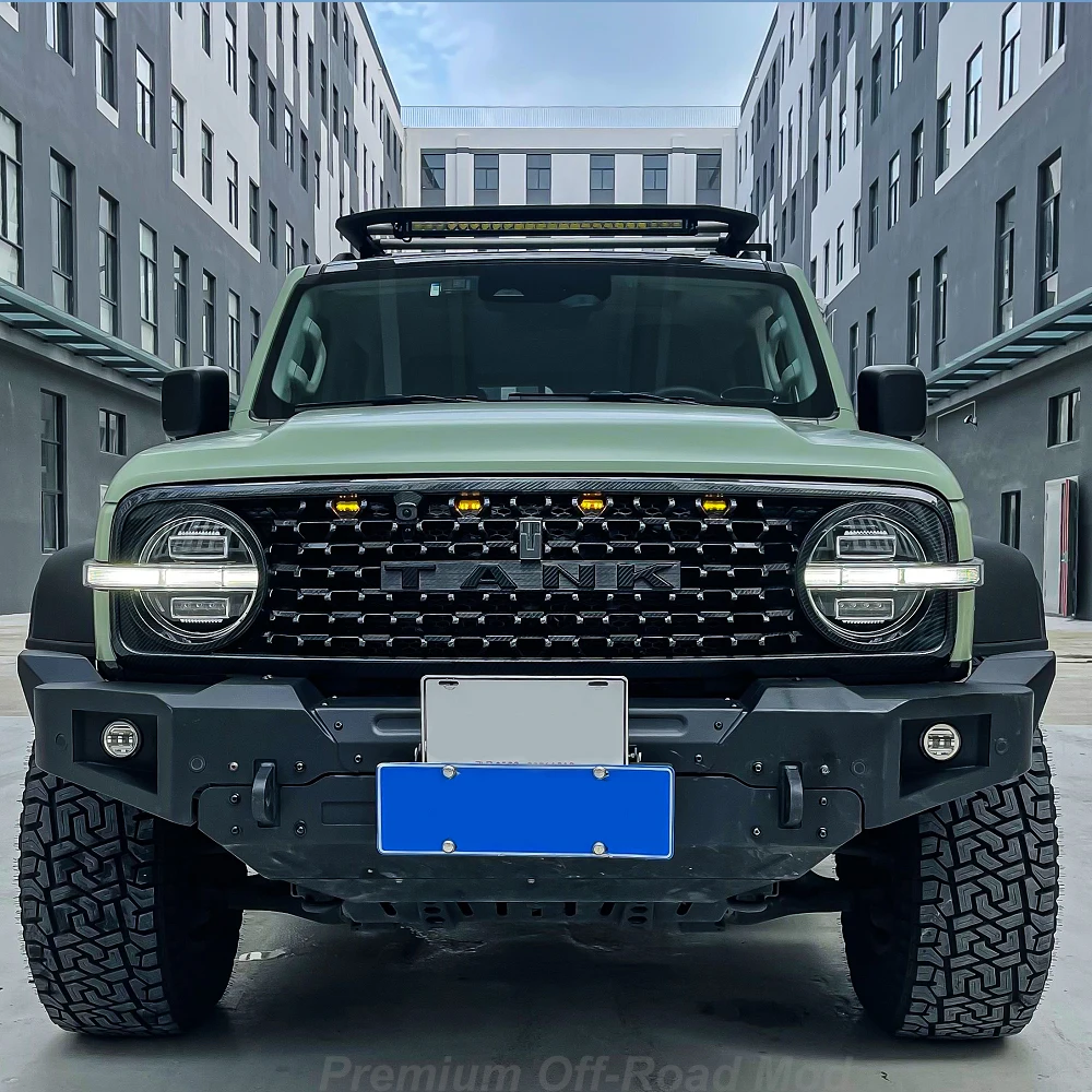 

For 2021-2025 Compatible Tank 300 Front Grille Upgrade Defender Grille Frame Front Face TANK Logo Grille Decorative Accessories