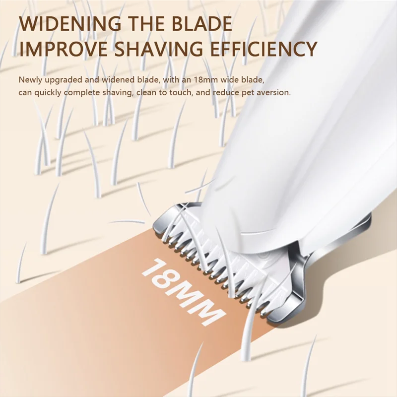 ABVI-ポータブル犬爪切りコードレスペットヘアシェーバートリマー充電式LEDライト付き