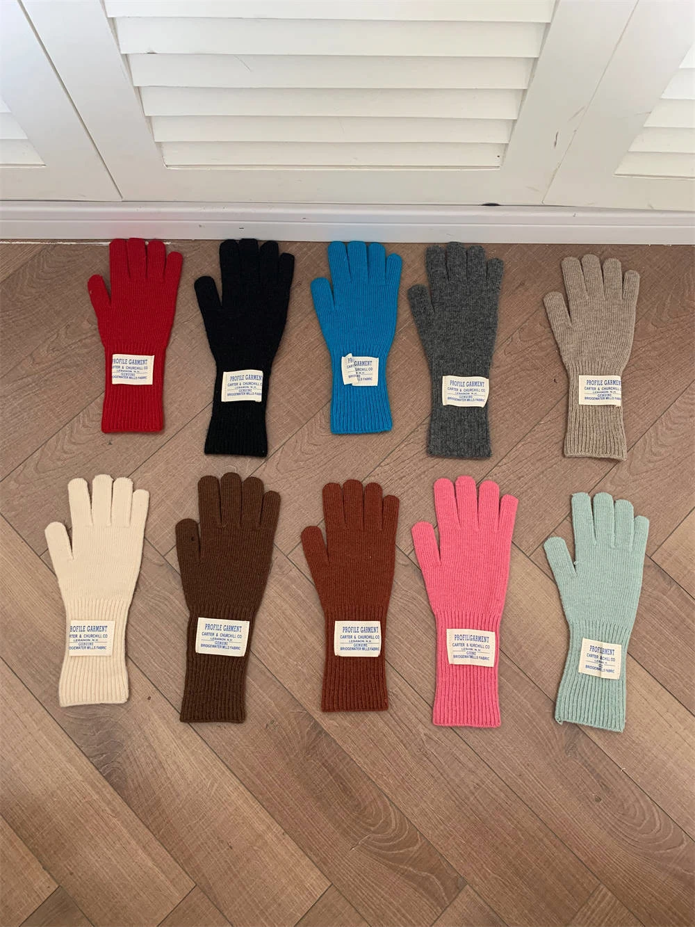 Women's Pure Color Knitted Woolen Gloves Winter Windbreaks Student Riding Split Finger Thick Warm Gloves Couple Christmas Gifts