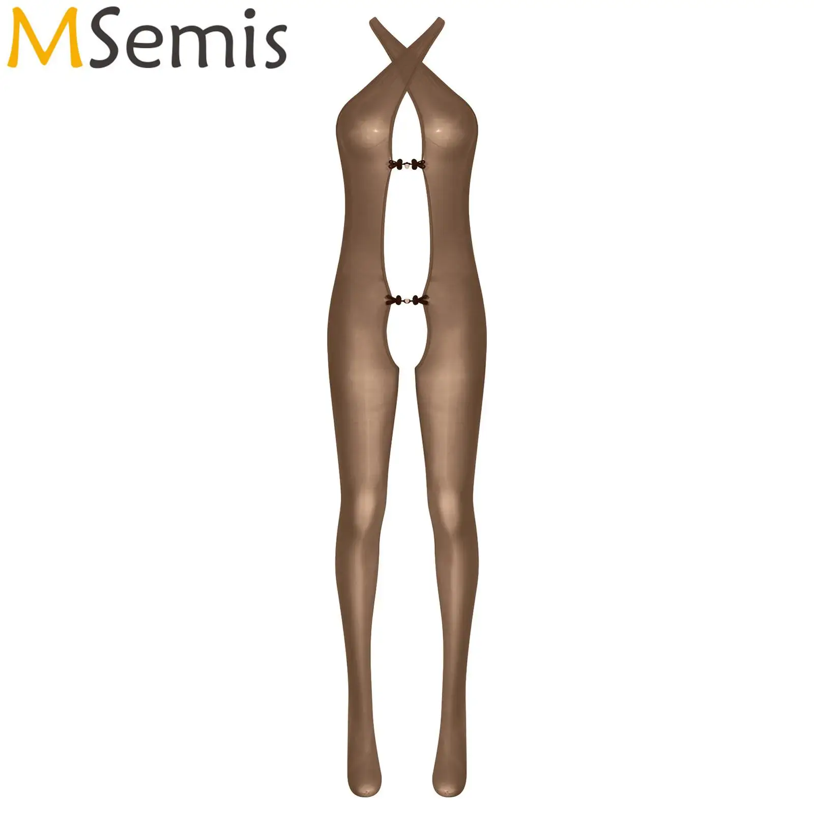 

Сексуальное женское нижнее белье, колготки, масляный глянцевый блестящий боди, комбинезон, шелковистый комбинезон, блестящий прозрачный масляный глянцевый сплит, сексуальная ночная рубашка