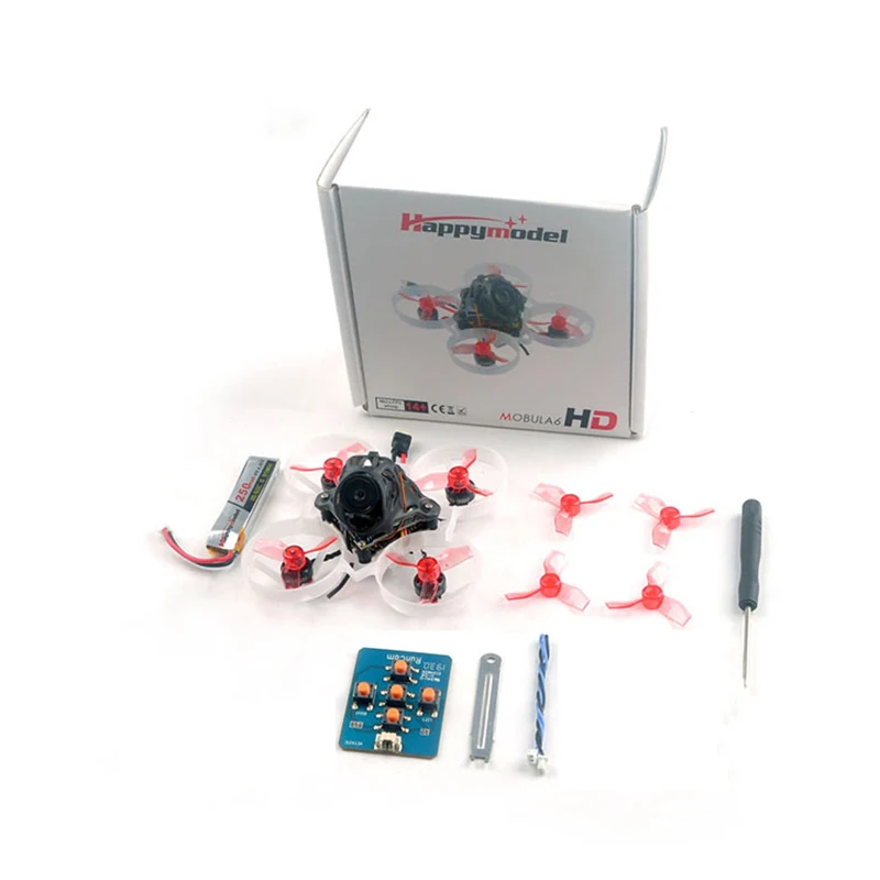 Happymodel Mobula6 HD 1S 65mm bezszczotkowy Bwhoop Mobula 6 FPV Drone CrazybeeF4 Lite V3.1 5A 400mW Runcam z EX0802 KV19000 1S