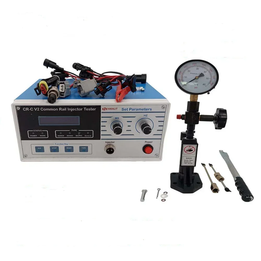 Diesel Electromagnetic CR-C Common Rail Injector Tester  And S60H Nozzle Validator Test Tools Kit for DENSO DELPHI CAT CUM