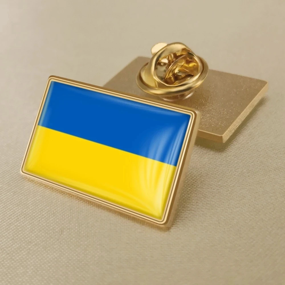 Ukraine Flag Brooch Coat of Arms of Ukraine Ukrainian Map Flag National Emblem National Flower Brooch Patriotic Badge Lapel Pins