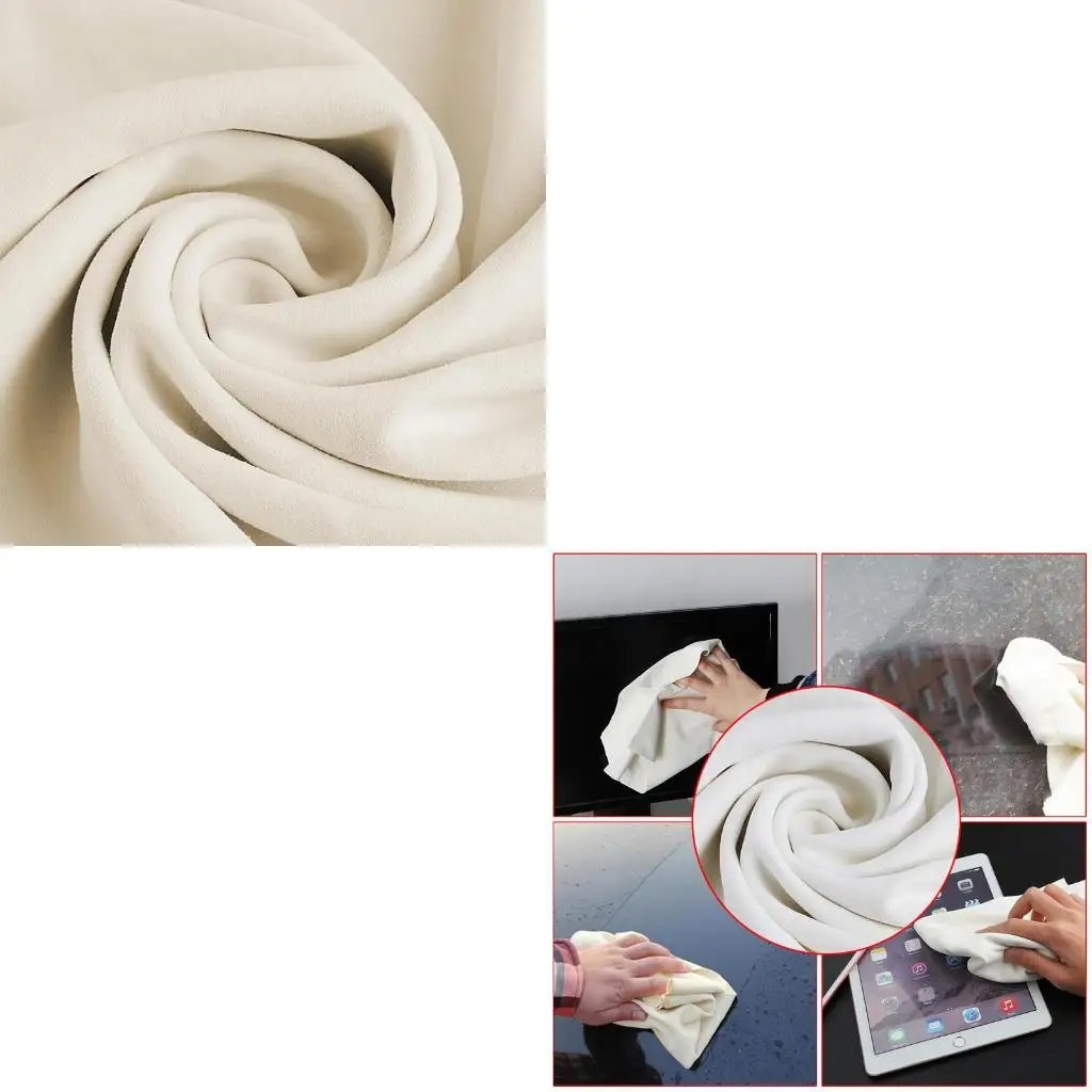 Natural Suede Leather Car Cleaning Towels Drying Washing Cloth New
