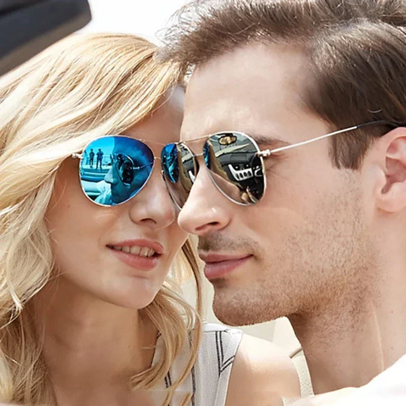 2024 Anti Reflective Vintage Pilot Sunglasses Fashionable Men\'s and Women\'s Multi-color Sunglasses Unisex Sunscreen Sunglasses