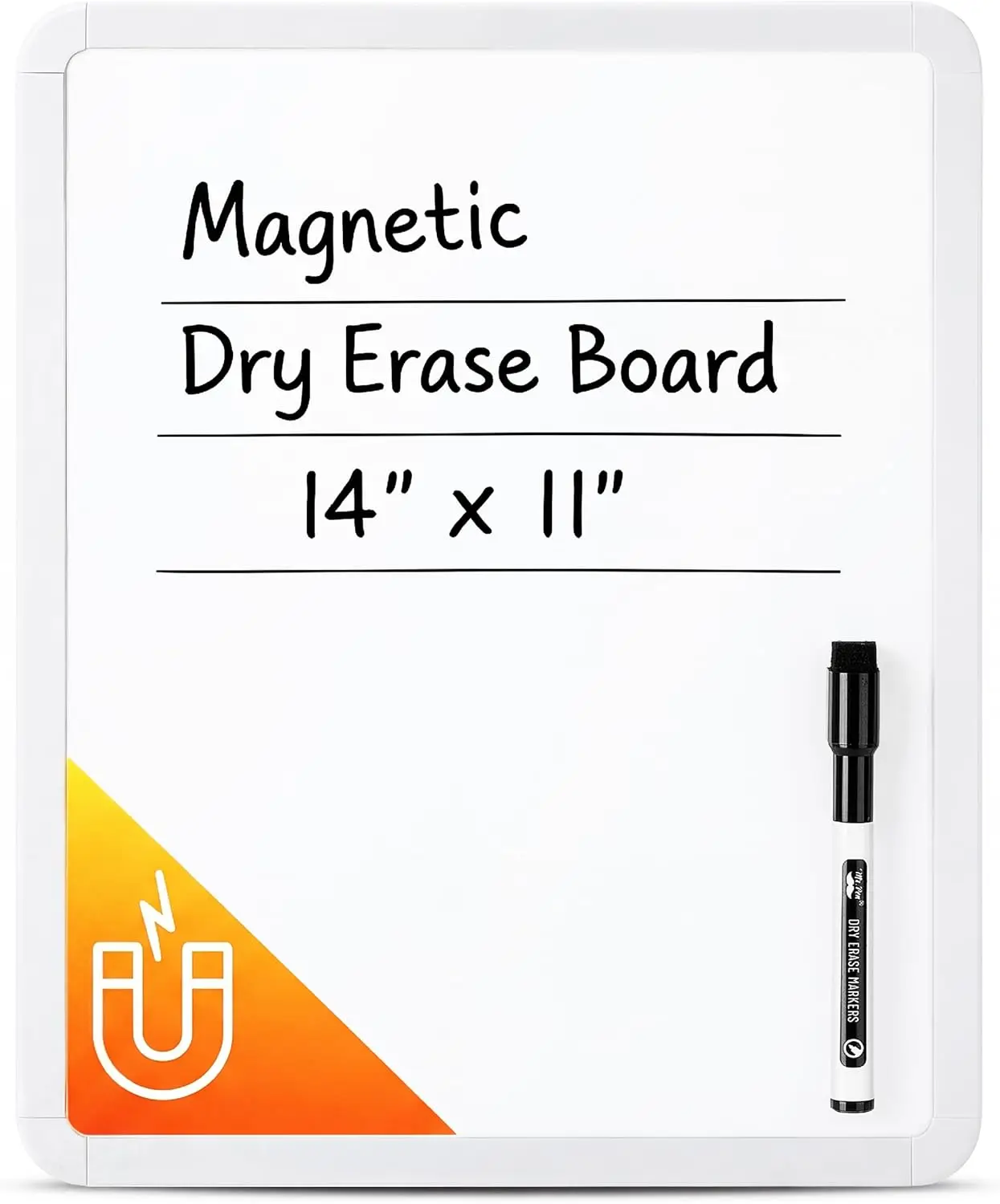 

14x11 Mini White Board with Marker, Double Sided Tape, for Home Office School