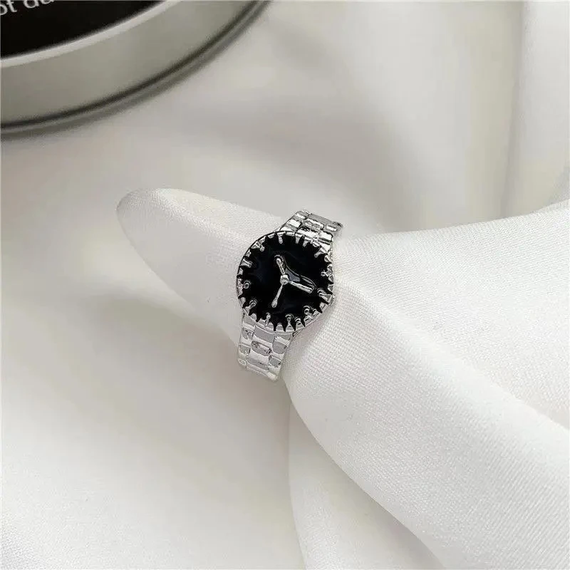 women ring Korean simple ins style watch design ring women's index finger ring personality niche index finger girl trend rings