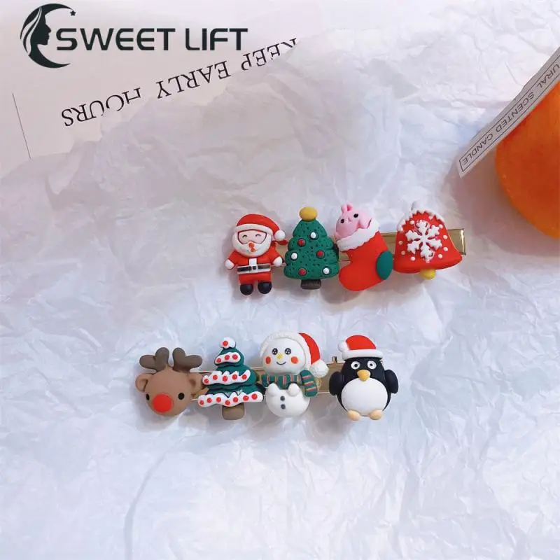 Back Of Head Clip Unique Small Gifts Festive Cartoon Holiday Hairpin Best Selling Personality Hairpin Cartoon Hairpin Christmas