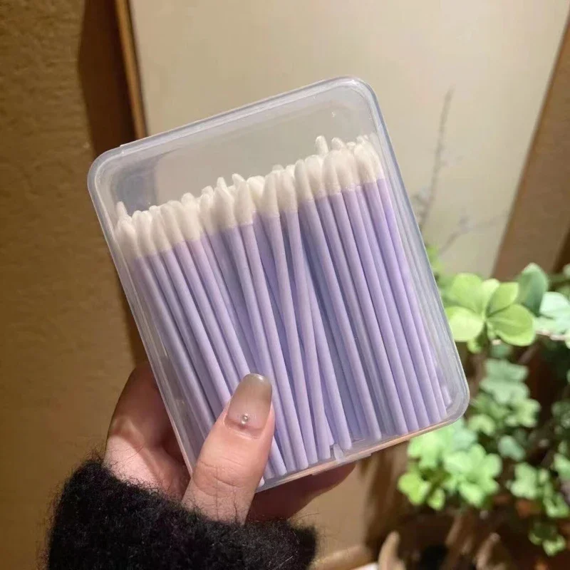 50/100 個使い捨てリップブラシメイクアップツール中空リップワンドナイロンリップグロススティックアプリケーター口紅ワンドセット化粧品ツール