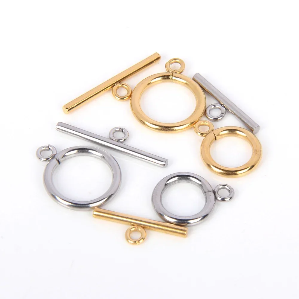 XHN 10 Sets Stainless Steel Classic OT Clasp For DIY Necklace Bracelet Making  Toggle Clasp DIY Jewelry Findings Accessories