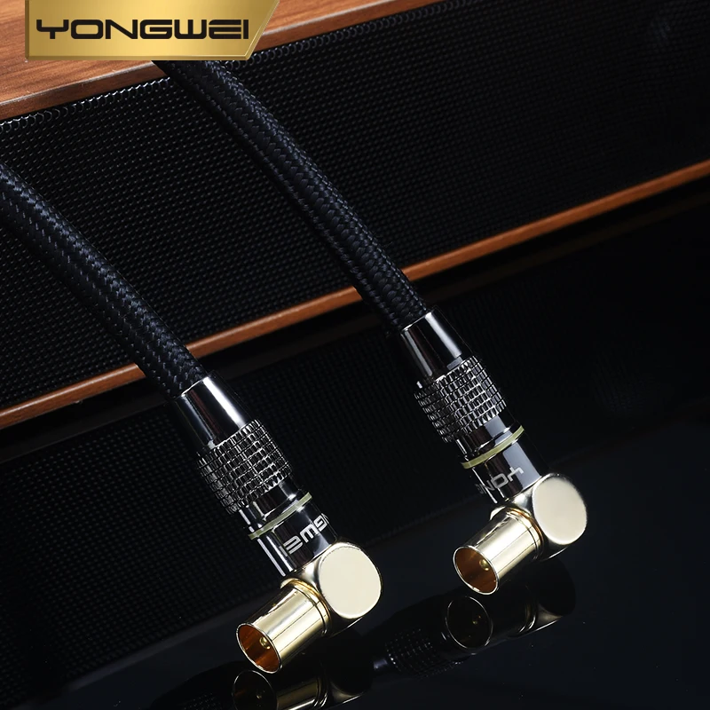 YONGWEI-cable de TV HD, cable cerrado de cabeza RF de rosca británica, cable de decodificador de pared, cable de señal de antena de TV