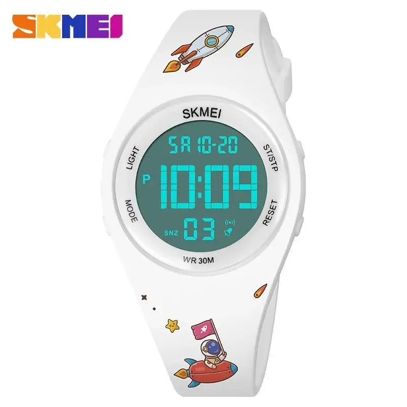 Wistar  Waterproof Back Light Chrono Countdown Kids Wristwatch Clock For Boys Girls Cute Cartoon Panda Pattern Watch Gift