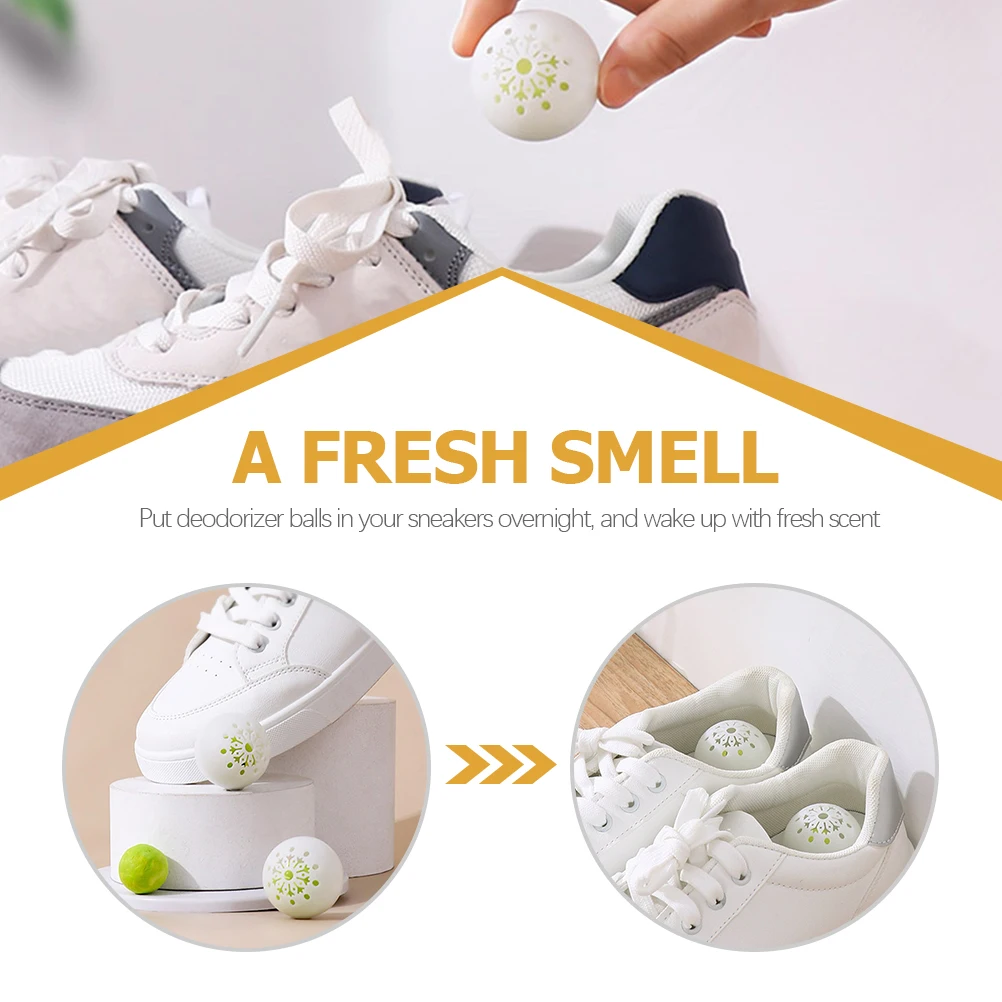 

30pcs Deodorant Balls Shoe Freshener for Sneakers Gym Bags Closets Lockers Trash Cans Air Freshener Balls Odor Remover