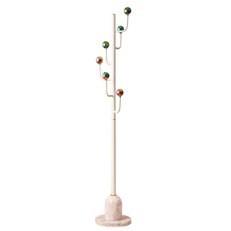 

Cream Wind Simple Modern Vertical Bedroom Tree Shape Stainless Steel Marble Small Coat Rack