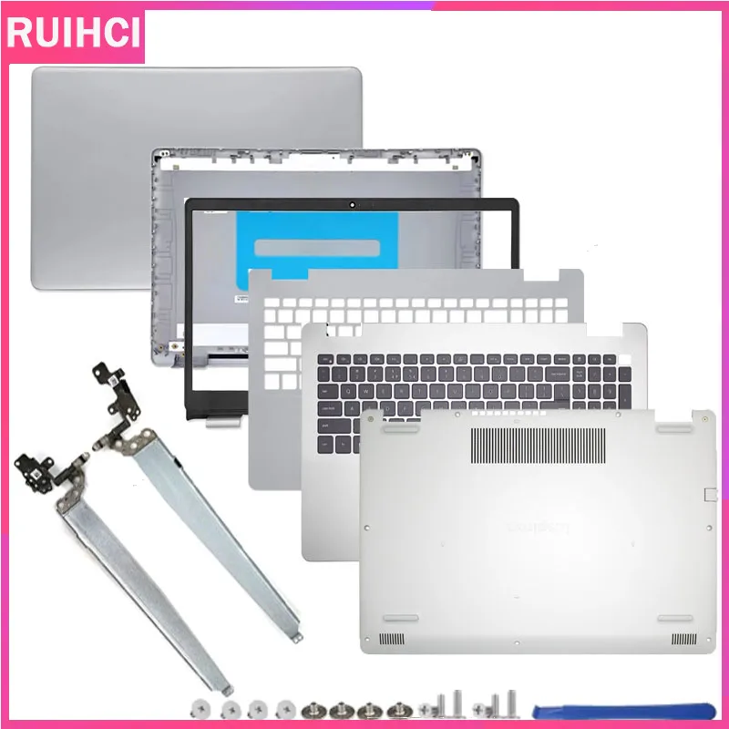 NEW For DELL Inspiron 15 5593 Series Laptop Shell LCD Back Cover/Front Bezel Frame/Palmrest/Lower Bottom Case/Hinges Silver
