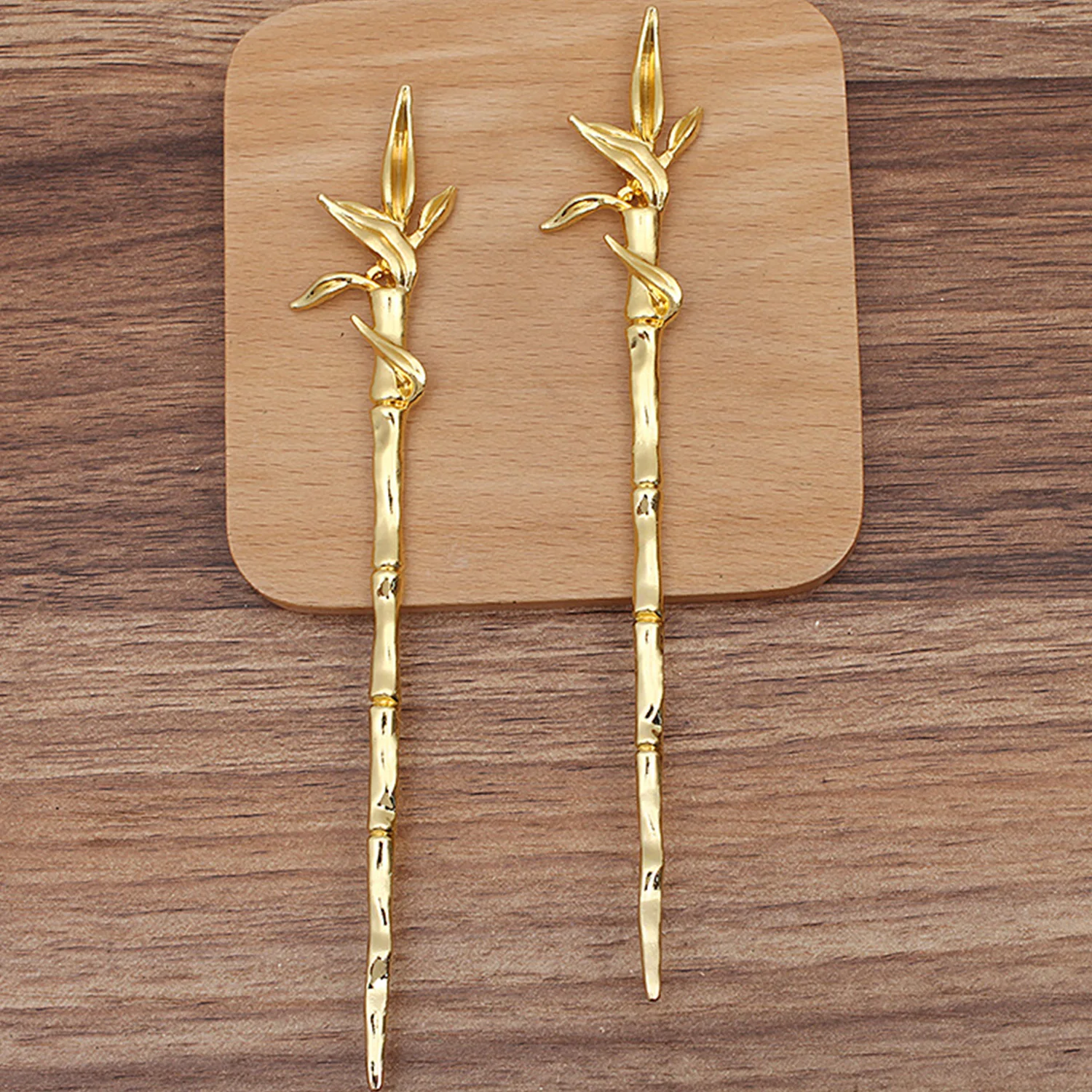 

Gold Silver Color Bamboo Shaped Hair Stick Hair Clip Vintage Chinese Chopstick Hanfu Hairstyling Hairpin Hair Accessories Gift