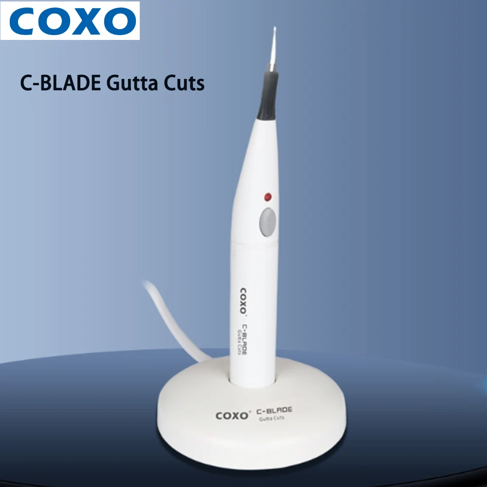 

COXO C-BLADE Нож для резки гуттаперчи с бесконтактной зарядкой, управлением одной кнопкой, быстрым нагревом, для стоматологических целей