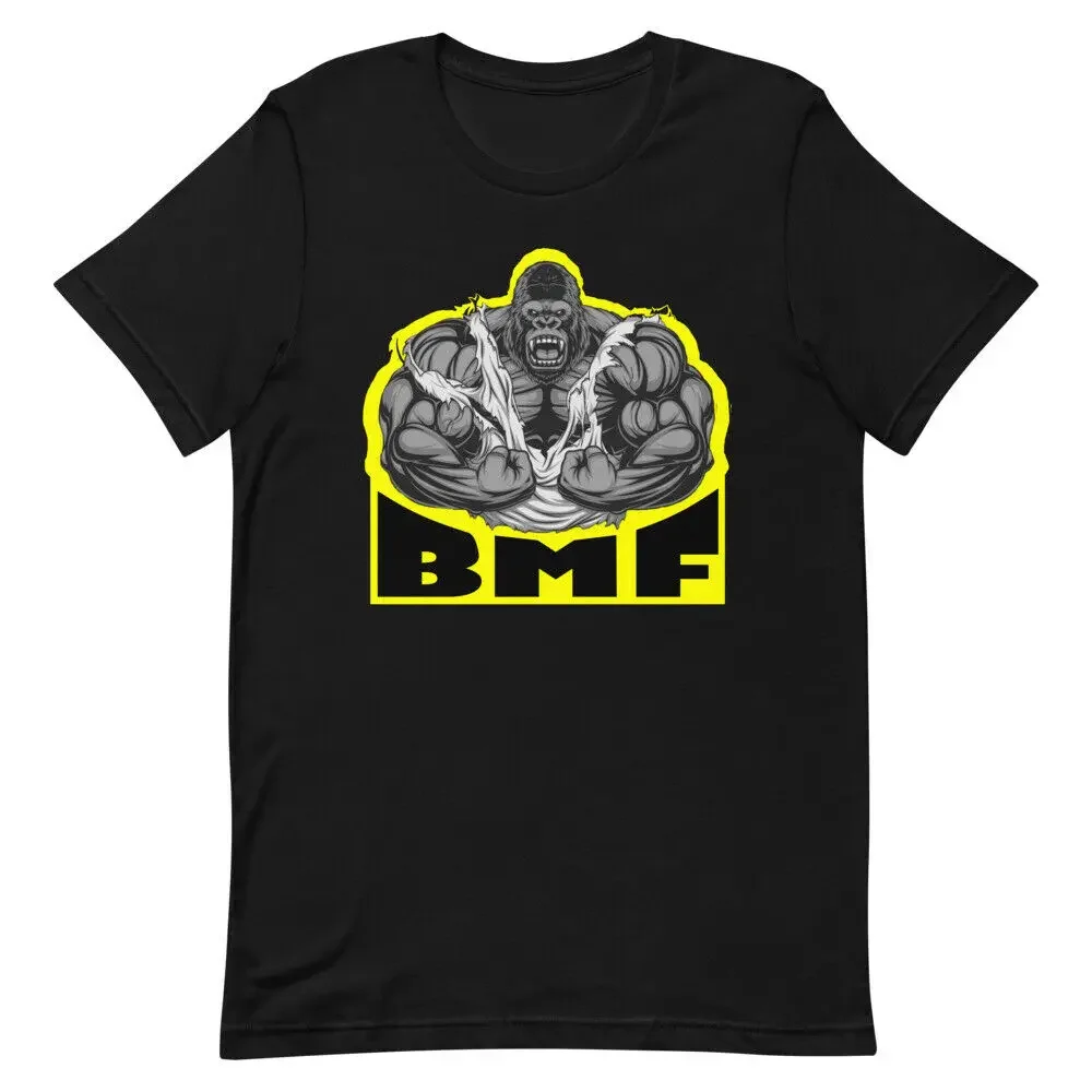 

Body Builder BMF Pumped And Muscular Gorilla Cool T-Shirt Men's 100% Cotton Casual T-shirts Loose Top Size S-3XL