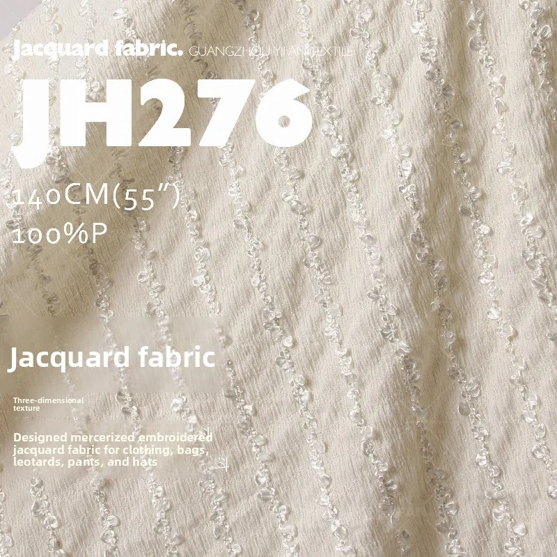 Mercerized Embroidery Jacquard Fabric for Bag Jacket Pants Hat Clothing Design Diy Cloth By The Yard Sewing Material Fabrics