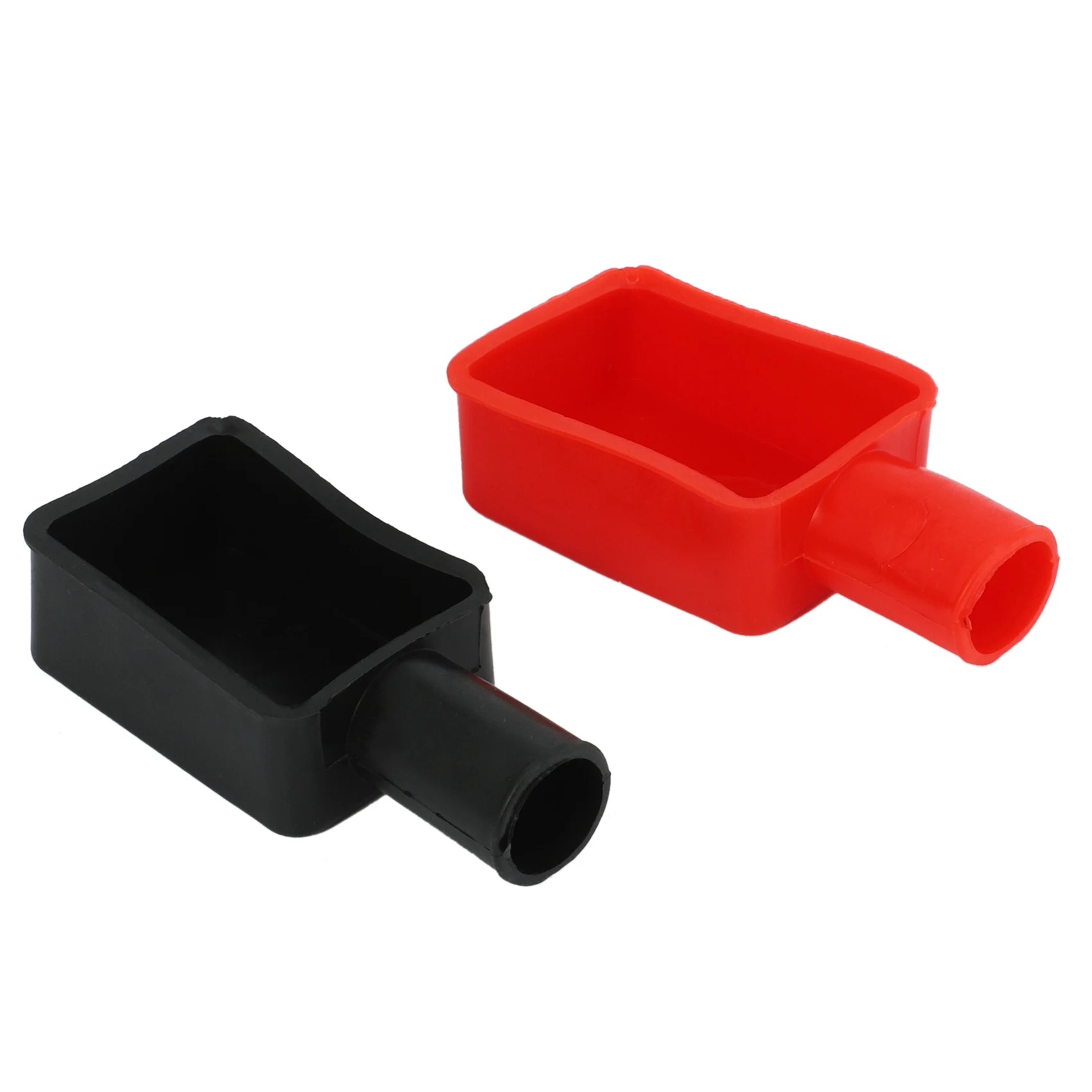 2 Pcs Car Battery Positive and Negative Protective Covers, Rubber Sleeves, Battery Terminal Protection