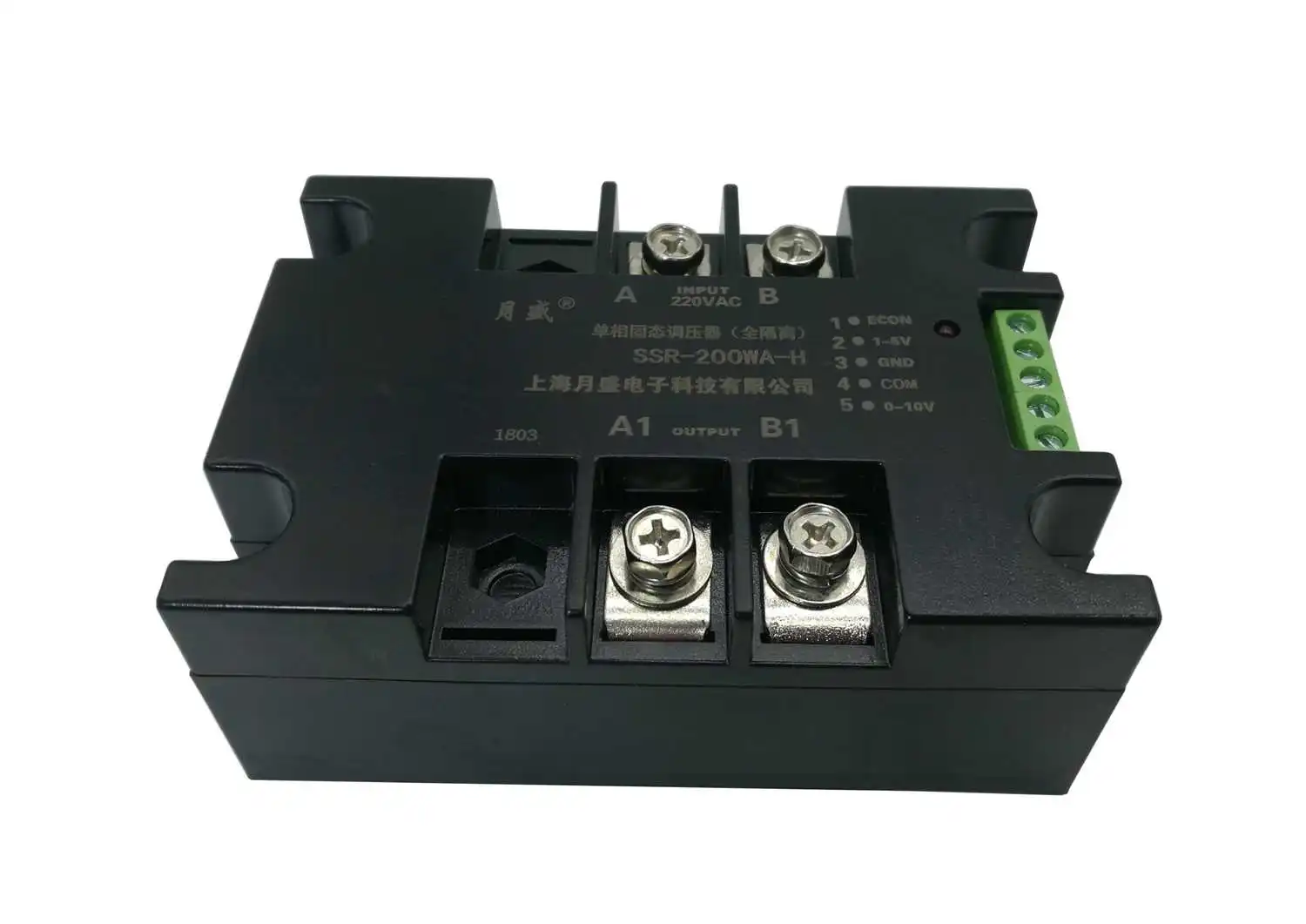 Regulador de voltaje de estado sólido de CA, SSR-200WA-H monofásico totalmente aislado, 220V, 380V opcional