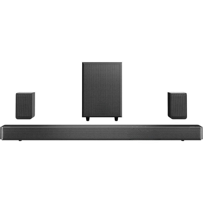 Christmas.AX5125H 5.1.2Ch Sound Bar with Wireless Subwoofer, 500W, Dolby Atmos, Bluetooth 5.3, EzPlay, 4K Pass Through, TV Ready