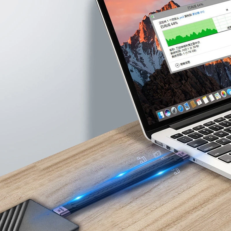 40Gbps Cáp Nối Dài PD 100W Sạc Nhanh Loại C Sang Loại C Cáp USB C Cáp Dữ Liệu dành Cho Laptop Trang Sức Giọt