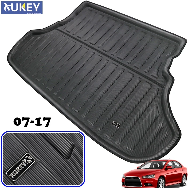 For Mitsubishi Lancer ex 9 Sedan Galant Fortis 2007 - 2017 Boot Cargo Liner Tray Trunk Floor Mat Carpet Cover 2008 2009 2010 11