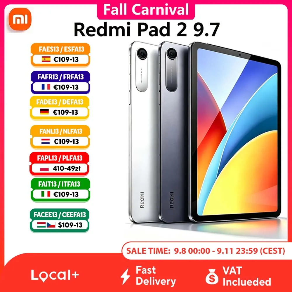 Tableta Xiaomi Redmi Pad 2 de 9.7 Pulgadas con WiFi