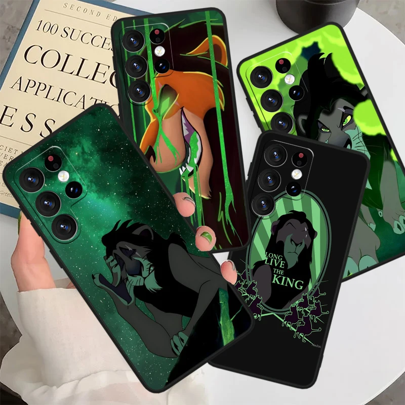 Disney Scar Cool For Samsung S24 S23 S22 S21 S20 FE S10e S10 S9 Ultra Plus Plus Soft Silicone Black Phone Case