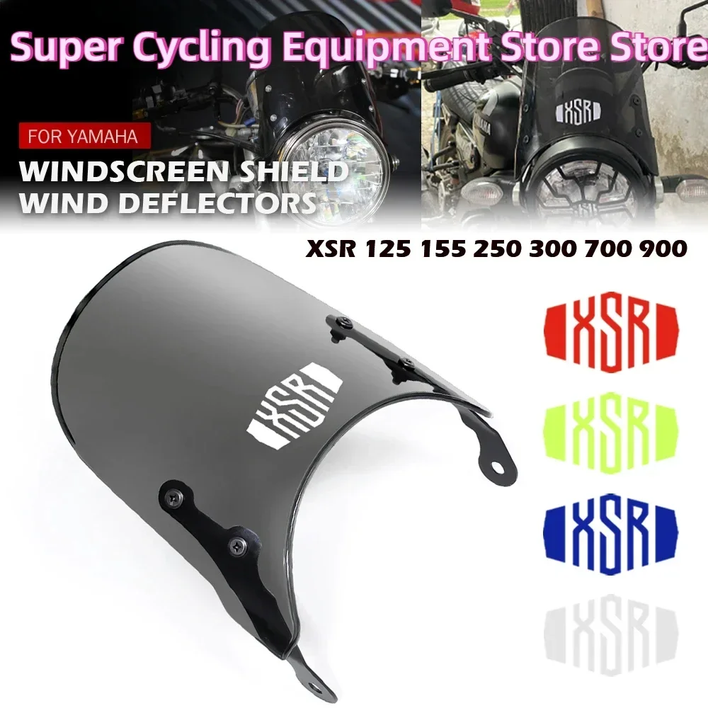 Windshield Windscreen For YAMAHA XSR 900 700 300 250 155 125 Motorcycle Wind Deflectors Shield Pare-brise XSR900 XSR700 XSR125