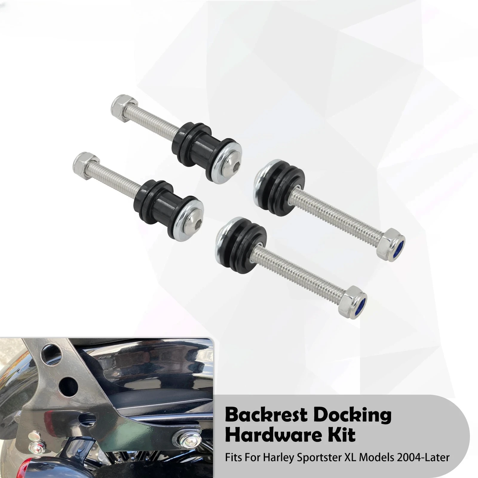 

Motorcycle Backrest Docking Hardware Kit Detachable Sissy Bar Rack Mounting Screw For Harley Sportster XL 883 1200 Iron 48 04-24