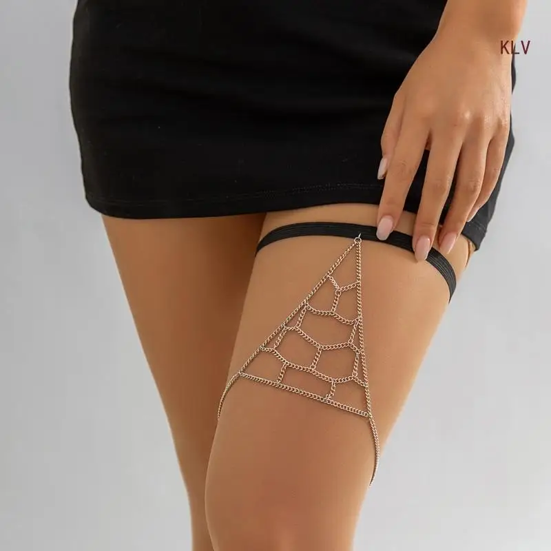 Accrocheur Simple jambe chaîne femme élastique cuisse chaîne discothèque bijoux carnavals bord de mer fête danse jambe bijoux