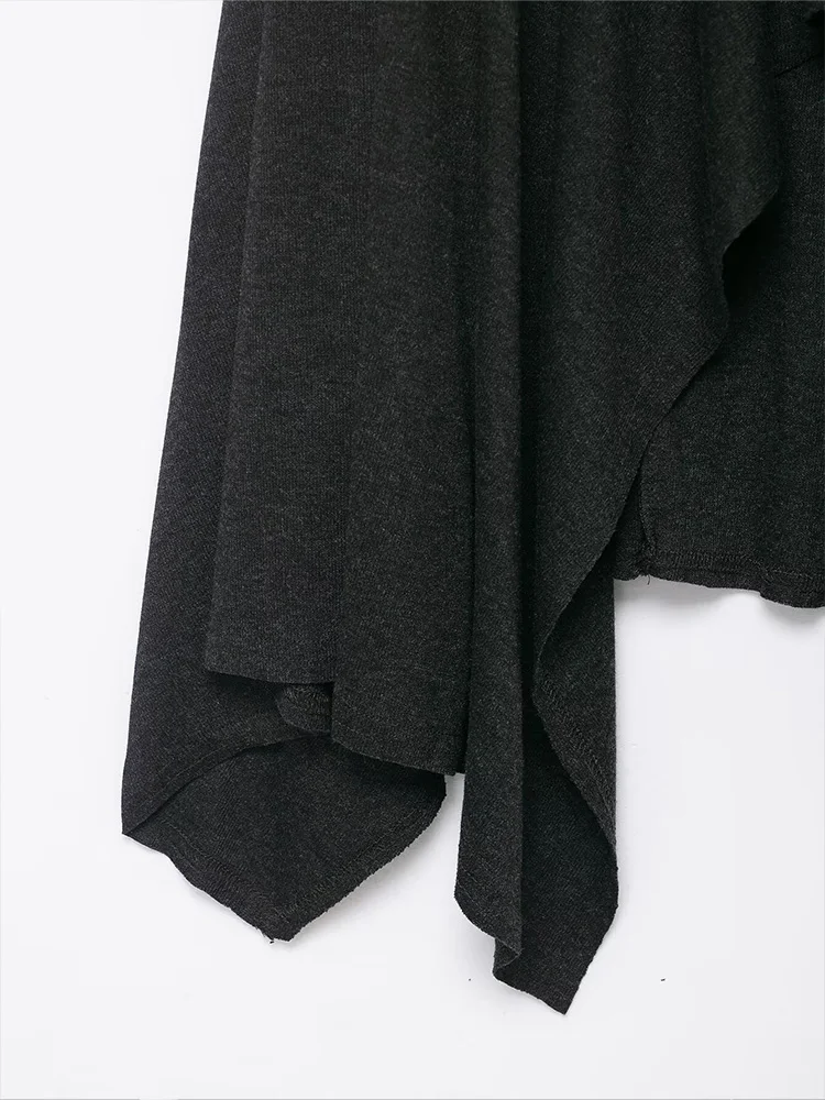 فساتين نسائية صيفية متينة غير متماثلة برقبة دائرية وأكمام طويلة بطيات فساتين نسائية عصرية مع حزام تزيين فستان ميدي مثير #6