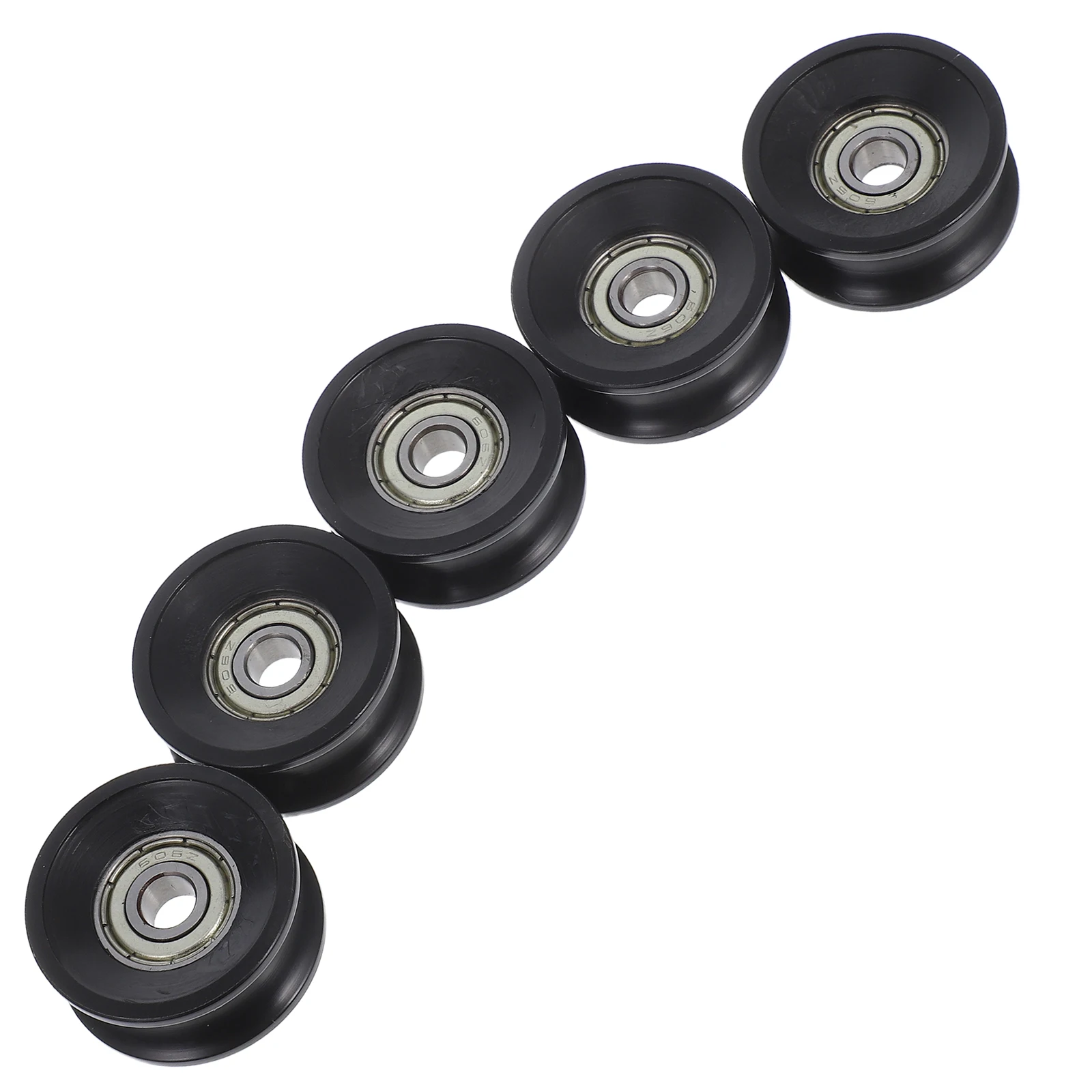 

5 Pcs Nylon U Groove Sliding Door Pulley Rollers Ball Bearing Cabinet Furniture Wheels Quiet Hardware