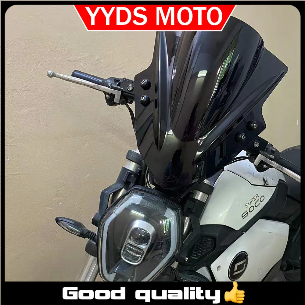 

【Good quality】Super Soco TC TS TCMAX Front Windshield Wind Deflector Motorcycle Accessory New Fit for Super Soco TS TC TCMAX