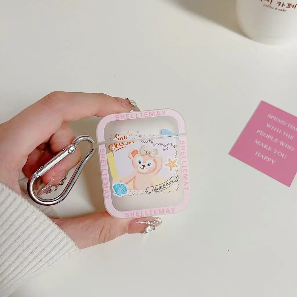 Disney StellaLou Duffy Bear For Airpods Pro 2 Protective Cover For AirPods 1 2 3rd Bluetooth Earphone Soft Case With Keychain