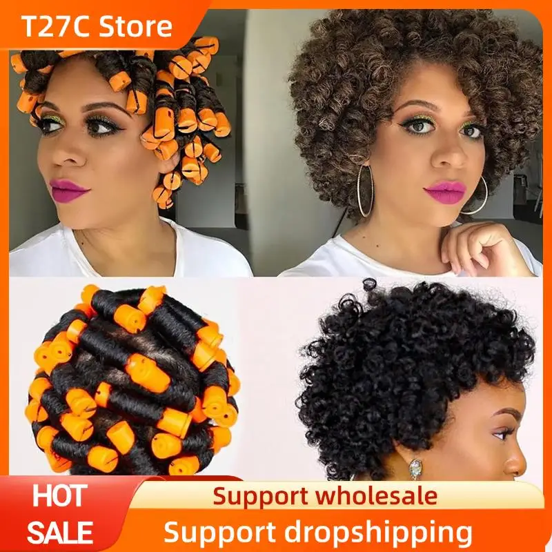 

T27C 100Pcs Perm Rods Set For Natural Hair Plastic Cold Wave Rods Hair Rollers For Long Short Hair Curling Rods Perms Rods