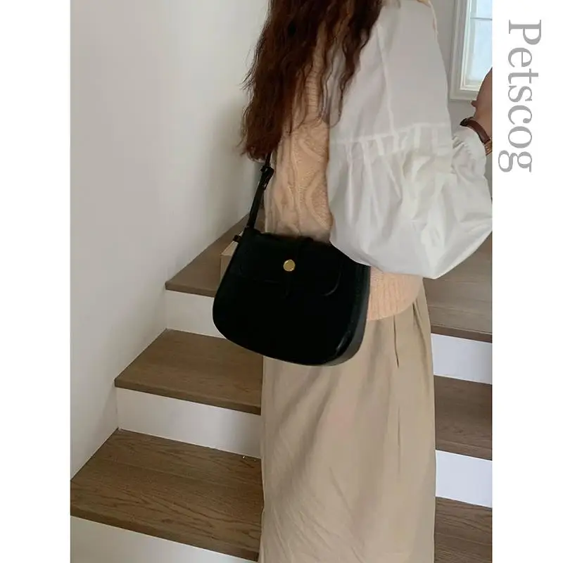 Korea Style Niche New Retro Women\'s Bag Elegant Luxury All-Match Small Handbags Trendy Shoulder Underarm Hobo Bags