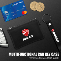 Moto Keychain Key Holder Leather Moto Key Wallets Key Card Bag for Ducati Monster Panigale Diavel Superleggera V4 V2 Scrambler
